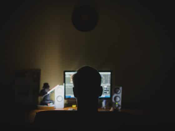 hacker in the dark