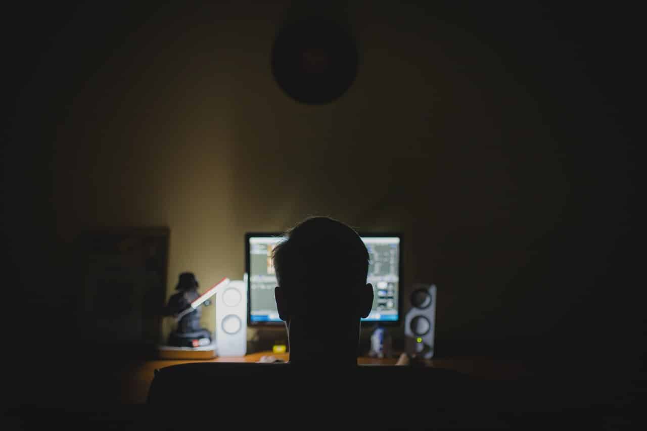 hacker in the dark