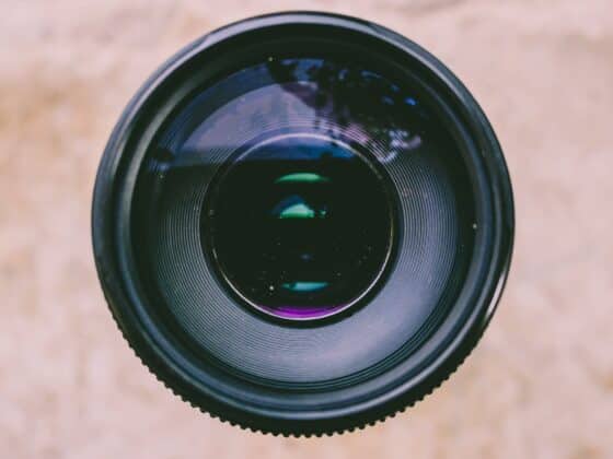 black camera lens