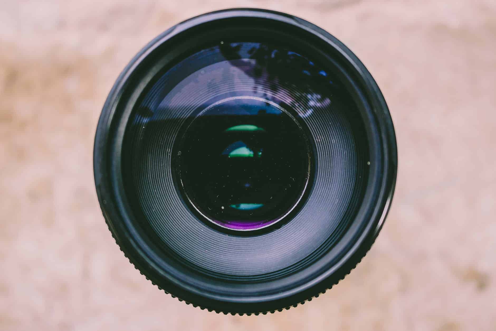 black camera lens