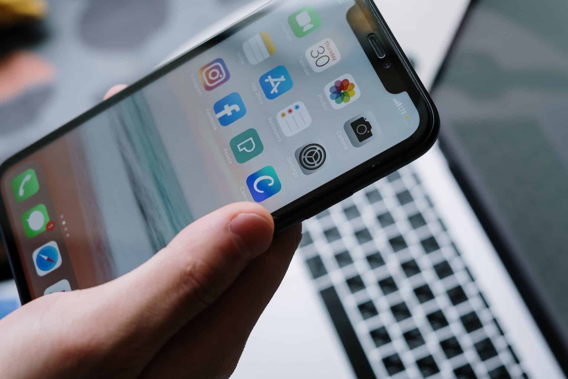 holding a smartphone