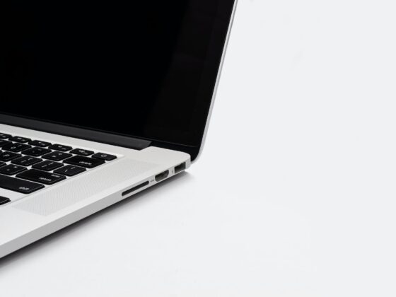 close up of laptop keyboard