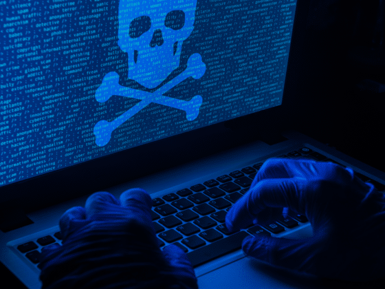 Un écran de pirate avec une tête de mort