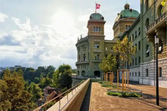 Une vue laterale du palais federal suisse jpg