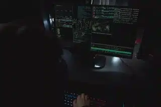 person using computer
