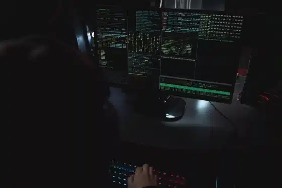 person using computer