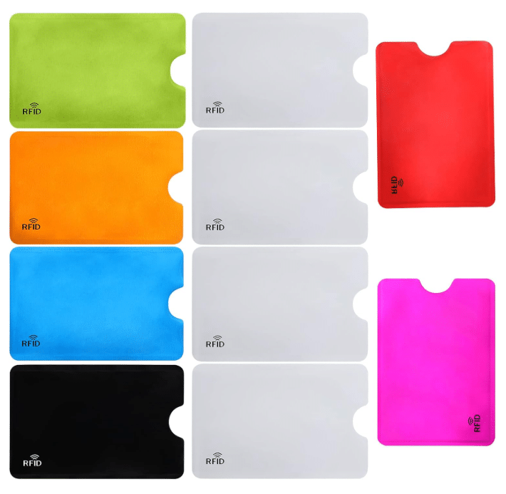 Lot de 10 - Etui Carte Bancaire Anti Piratage