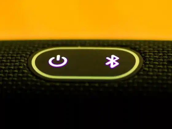 Un interrupteur d'une enceinte bluetooth
