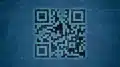 Un code QR sur un arrière-fond numérique