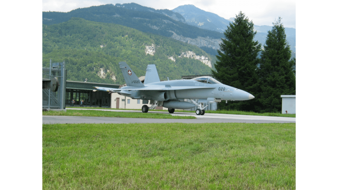 Un FA 18 de larmee suisse