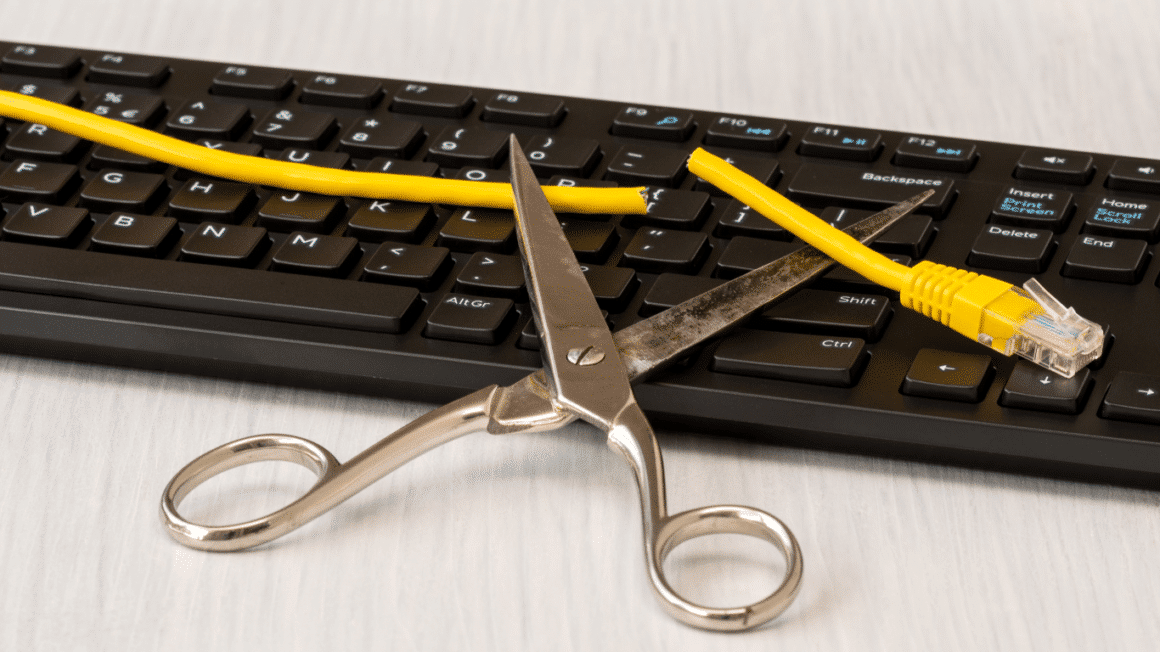 Une connexion internet coupee