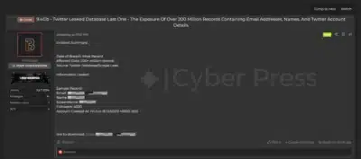 Massive 9.4GB Twitter Data Leaked Online – 200 Million Records Exposed