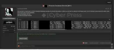 Pinterest Data Leak: Hackers Claiming Access to 60 Million Rows of Data
