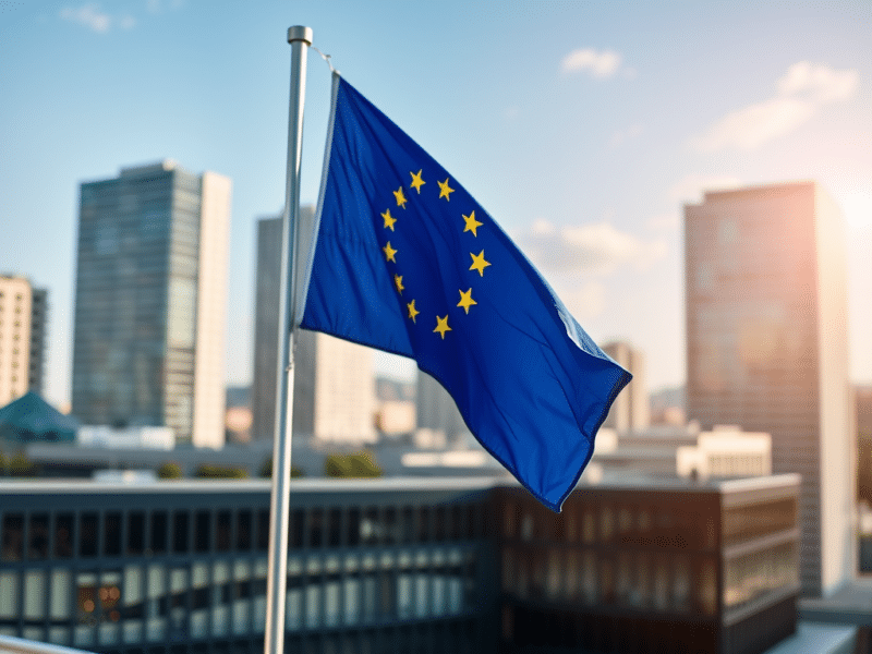 competitivite linnovation technologique cybersecurite et drapeau de leurope 1