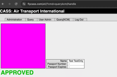 An air transport security system flaw allowed to bypass airport security screenings
