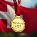 medaille dor avec seulement la mention worldskills 2024 et avec 1