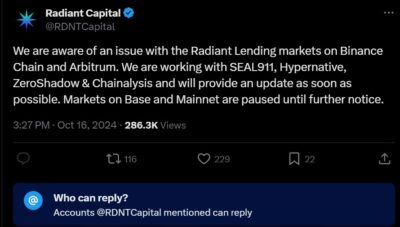 Radiant Capital Hit By $50 Million Crypto Hack