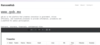 Le groupe de ransomware Ransomhub revendique le piratage du Bureau des Affaires Légales du gouvernement mexicain.