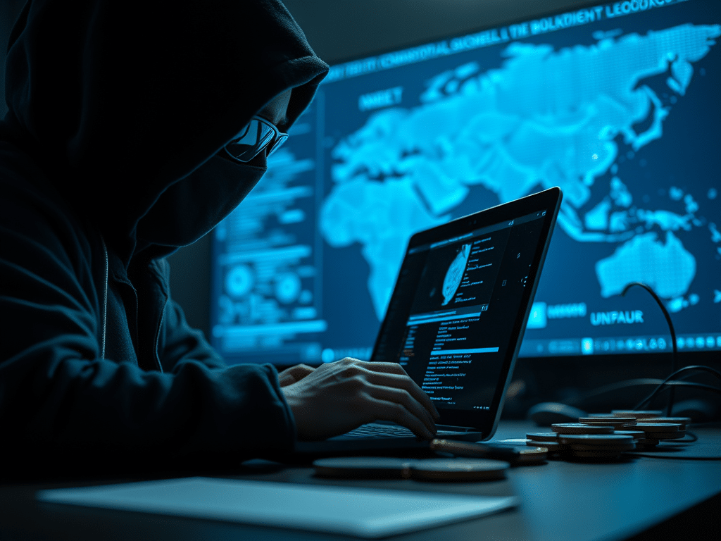 creer une image illustrant une cyberattaque sophistiquee orchestree par des 2