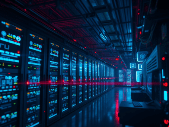 Une vue à l'intérieur d'un data center