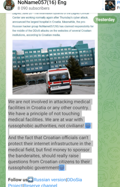 Une cyberattaque a paralysé le Centre Hospitalier Universitaire de Zagreb en Croatie.