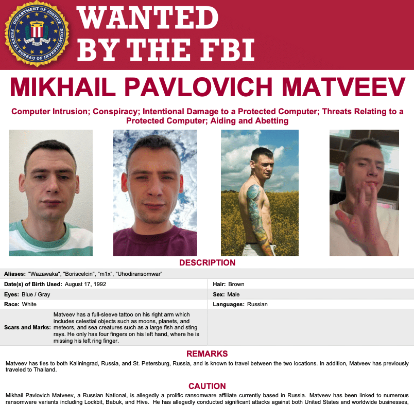 Russian man named Mikhail Matveev as Wazawaka 