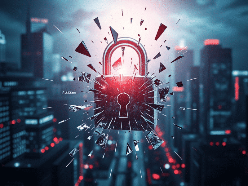 promptcreate a high resolution featured image depicting a digital lock being 1