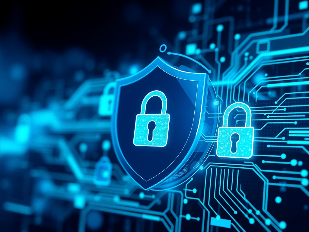 un bouclier de cybersécurité dans le monde cyber