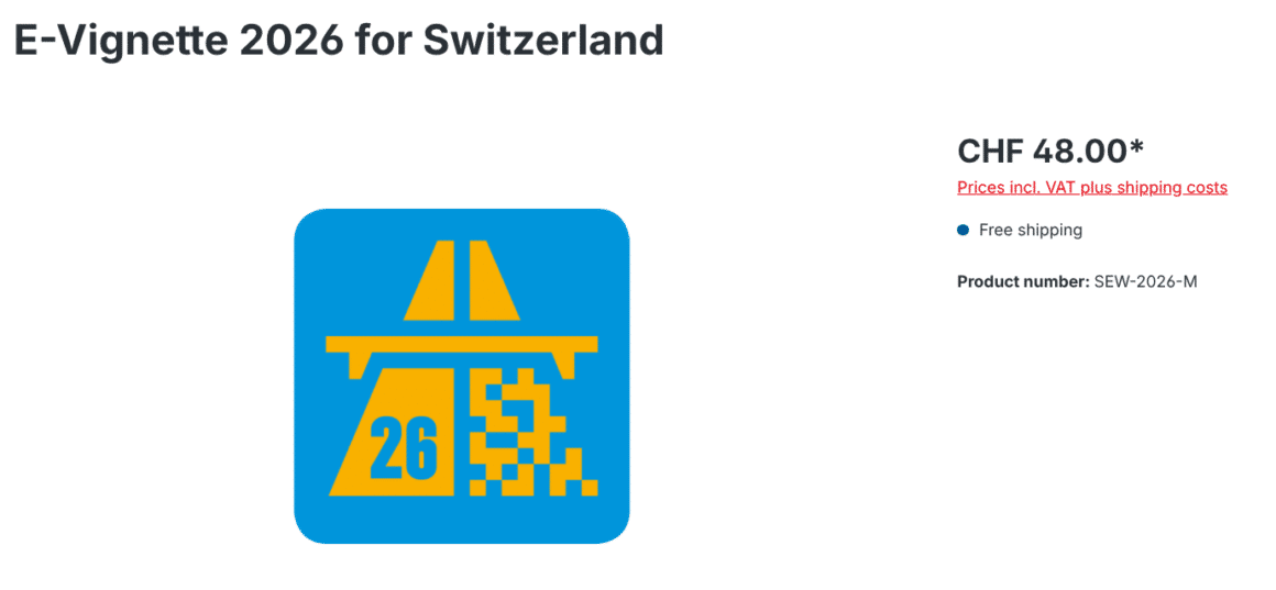 Arnaque à la vignette suisse 2026 : comment éviter le piège 7 Exemple de site frauduleux vendant des vignettes au prix surfait