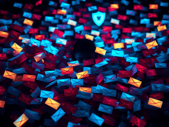 un utilisateur submergé de mails à cause d'un emails bombing