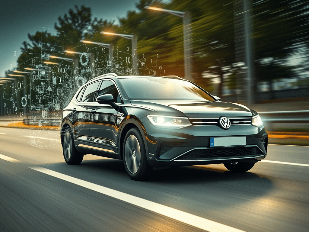 une voiture connectée volkswagen perdant ses données en déplacement