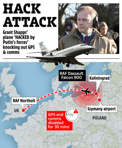 L'avion du ministre britannique de la Défense touché par une attaque de guerre électronique en Pologne