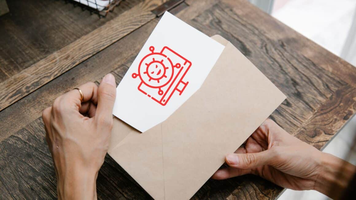 Une ransom note par courrier