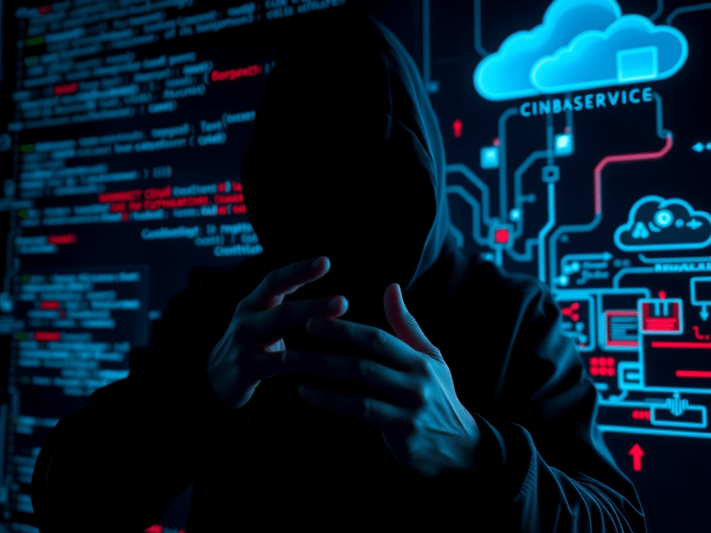 Un hacker devant un écran de codes