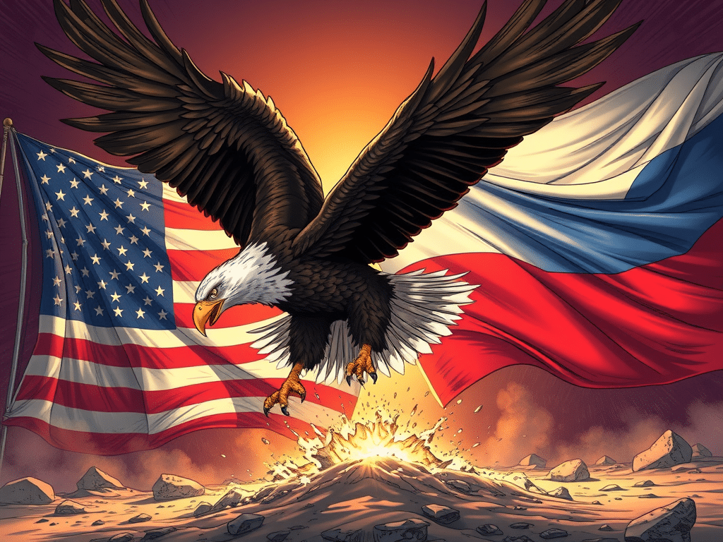 Un aigle royal devant les relations américano-russes