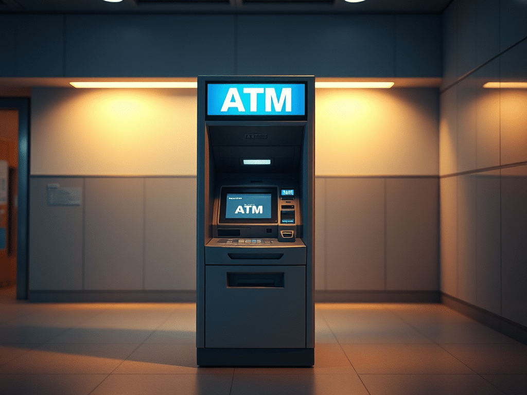 un distributeur automatique de billets