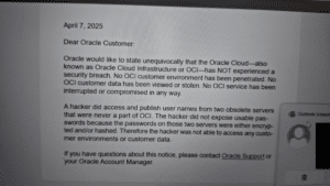 Oracle confirme le piratage de deux serveurs obsolètes. Aucun système Oracle Cloud ni aucune donnée client n'ont été affectés.
