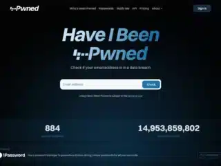 Nouvelle interface Have I been pwned 2.0