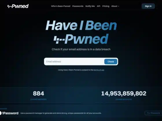 Nouvelle interface Have I been pwned 2.0