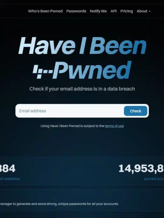 Nouvelle interface Have I been pwned 2.0