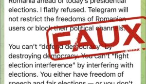 La France rejette les accusations du PDG de Telegram concernant l'ingérence dans les élections roumaines