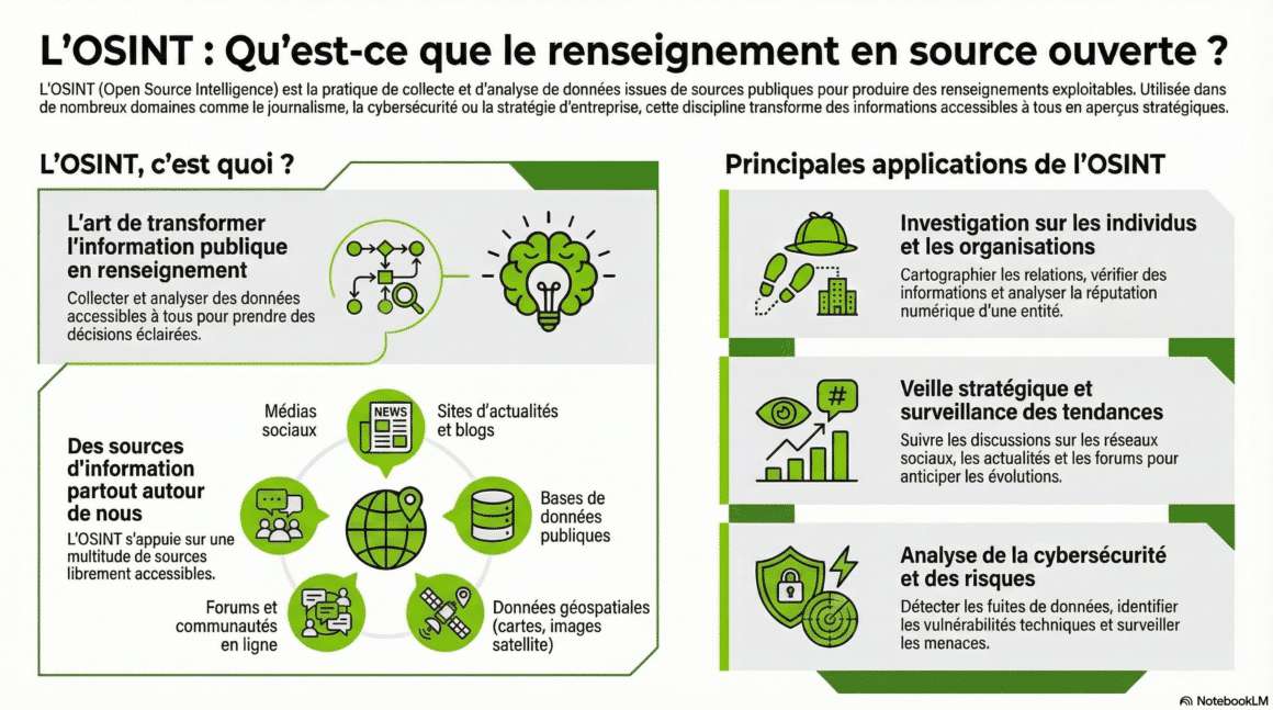 Infographie - Qu'est-ce que l'OSINT et ses principaux types de service