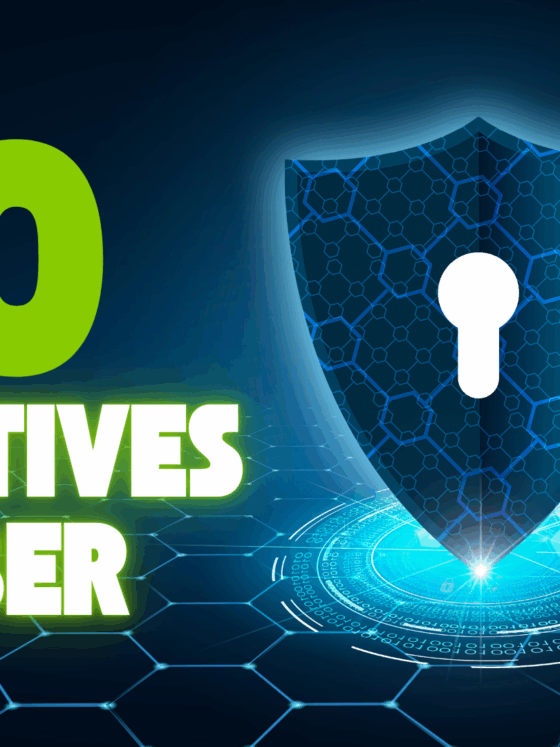 Image illustrant un bouclier numérique avec une serrure, représentant la cybersécurité, accompagnée du texte "10 directives cyber" en vert fluo sur fond technologique sombre, avec le logo "dcod" en bas à droite.