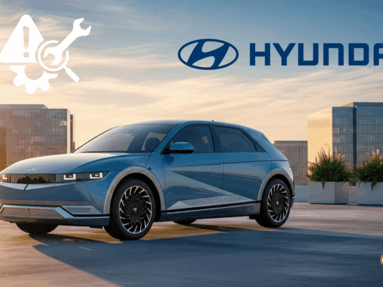 La Hyundai Ioniq 5, un VUS électrique au design moderne, est garée dans un décor urbain au lever du soleil.