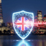 Représentation 3D stylisée d'une pièce de monnaie britannique fracturée, symbolisant l'impact économique des cyberattaques. L'image, aux couleurs sombres et modernes, illustre la décision du Royaume-Uni d'interdire le paiement de rançons pour renforcer la sécurité nationale et décourager les cybercriminels.