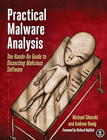 Page frontale du livre Guide pratique pour disséquer les logiciels malveillants