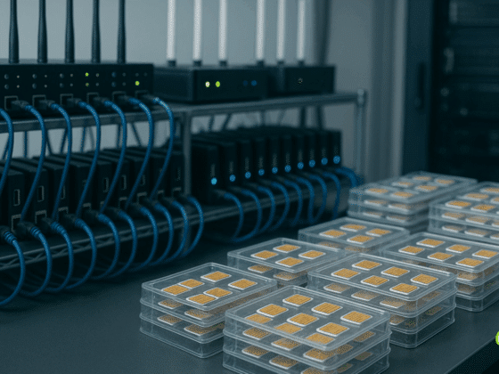 Ferme SIM géante à New York : une menace inédite pour les réseaux télécoms 6 Vue d’une infrastructure de milliers de SIM et modems utilisée pour spam et contournement.