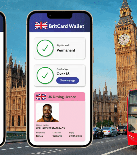 BritCard : la future carte d’identité numérique britannique fait polémique 6 Application BritCard affichant une identité numérique britannique devant Big Ben