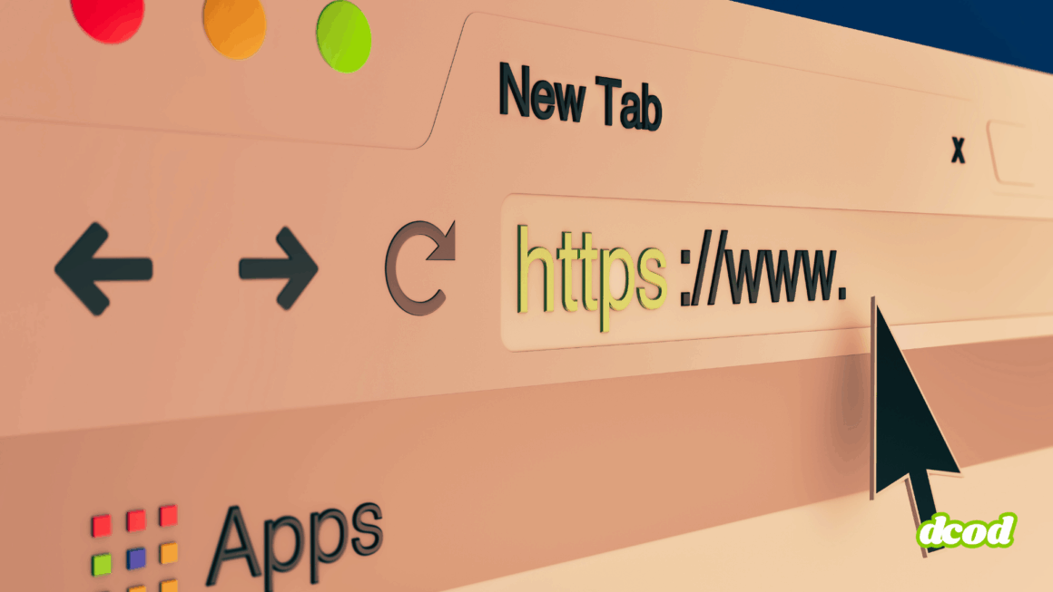 Illustration symbolique de la collaboration entre intelligence artificielle et cerveau humain, avec une main robotique et une main humaine pointant vers un cerveau bicolore, accompagné du drapeau de la Californie. En arrière-plan, des éléments numériques suggèrent l’innovation technologique. Image 2 (navigateur web avec HTTPS) Titre de l’image : Sécurité web : importance du HTTPS pour la navigation Texte alternatif (alt) : Gros plan sur l’interface d’un navigateur web affichant une nouvelle page avec l’adresse commençant par "https://", soulignant la sécurité de la connexion. Un curseur en forme de flèche noire pointe vers