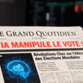 manchette de journal alertant sur la manipulation d'élections par l'IA